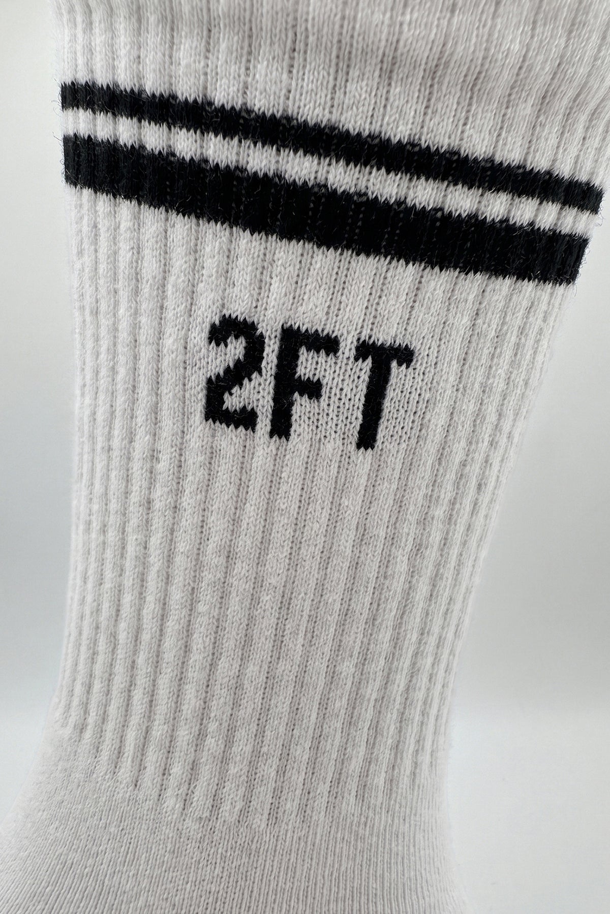 2FT LOGOLU FİTİLLİ ÇORAP - BEYAZ