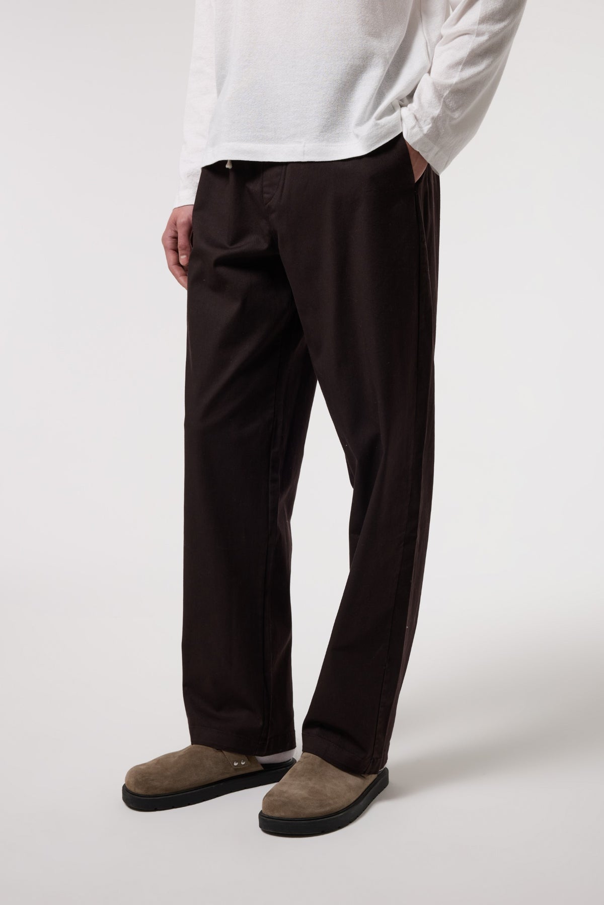 Beli Bağlamalı Gabardin Baggy Pantolon