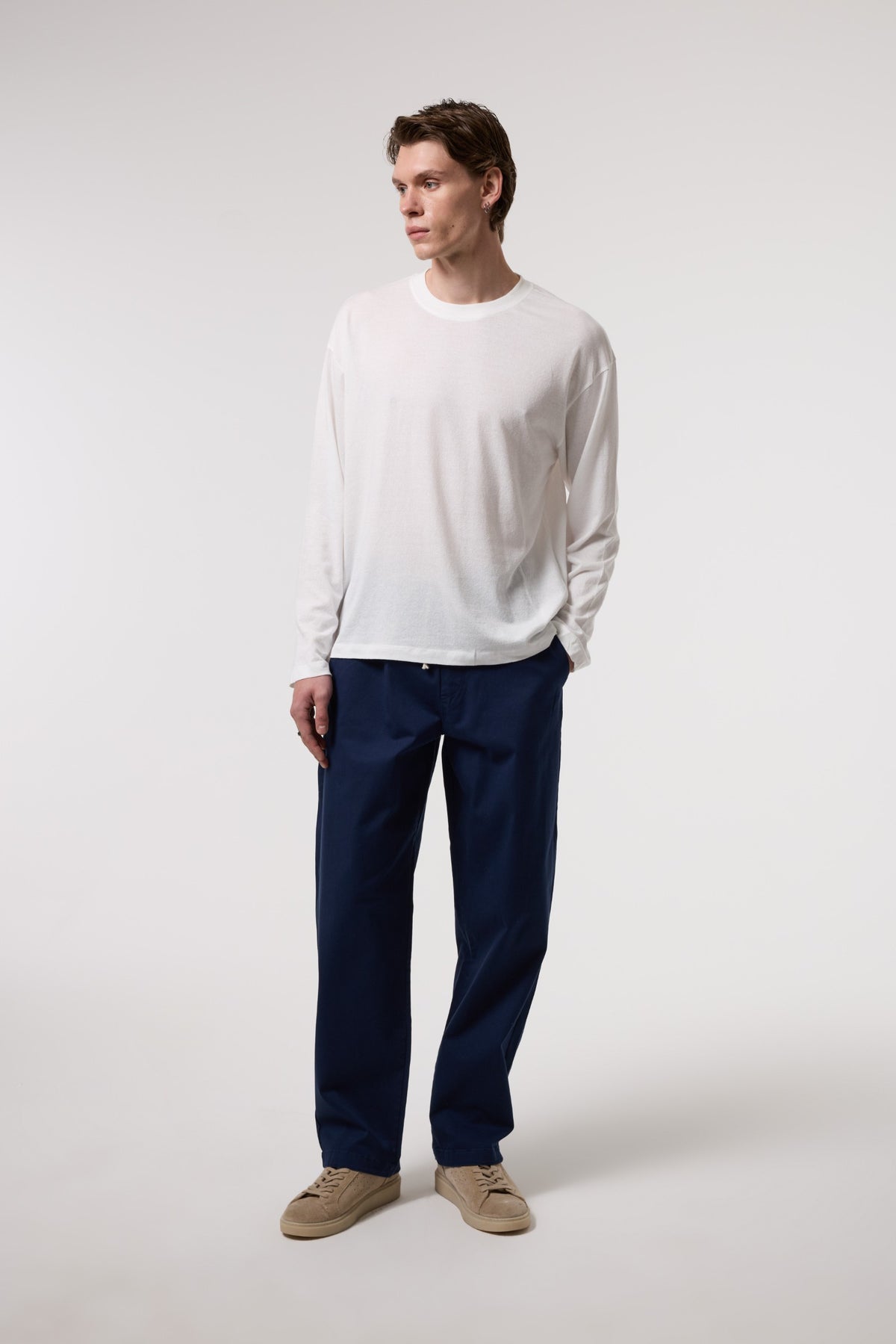 Beli Bağlamalı Gabardin Baggy Pantolon