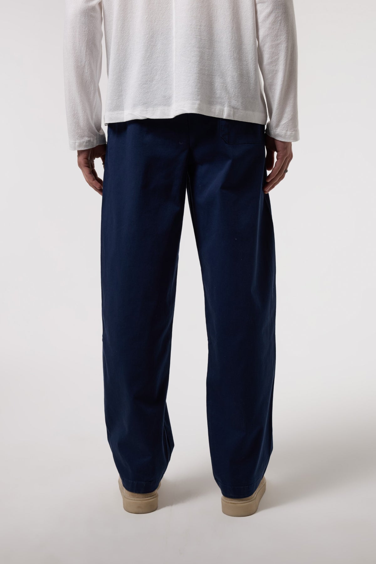Beli Bağlamalı Gabardin Baggy Pantolon