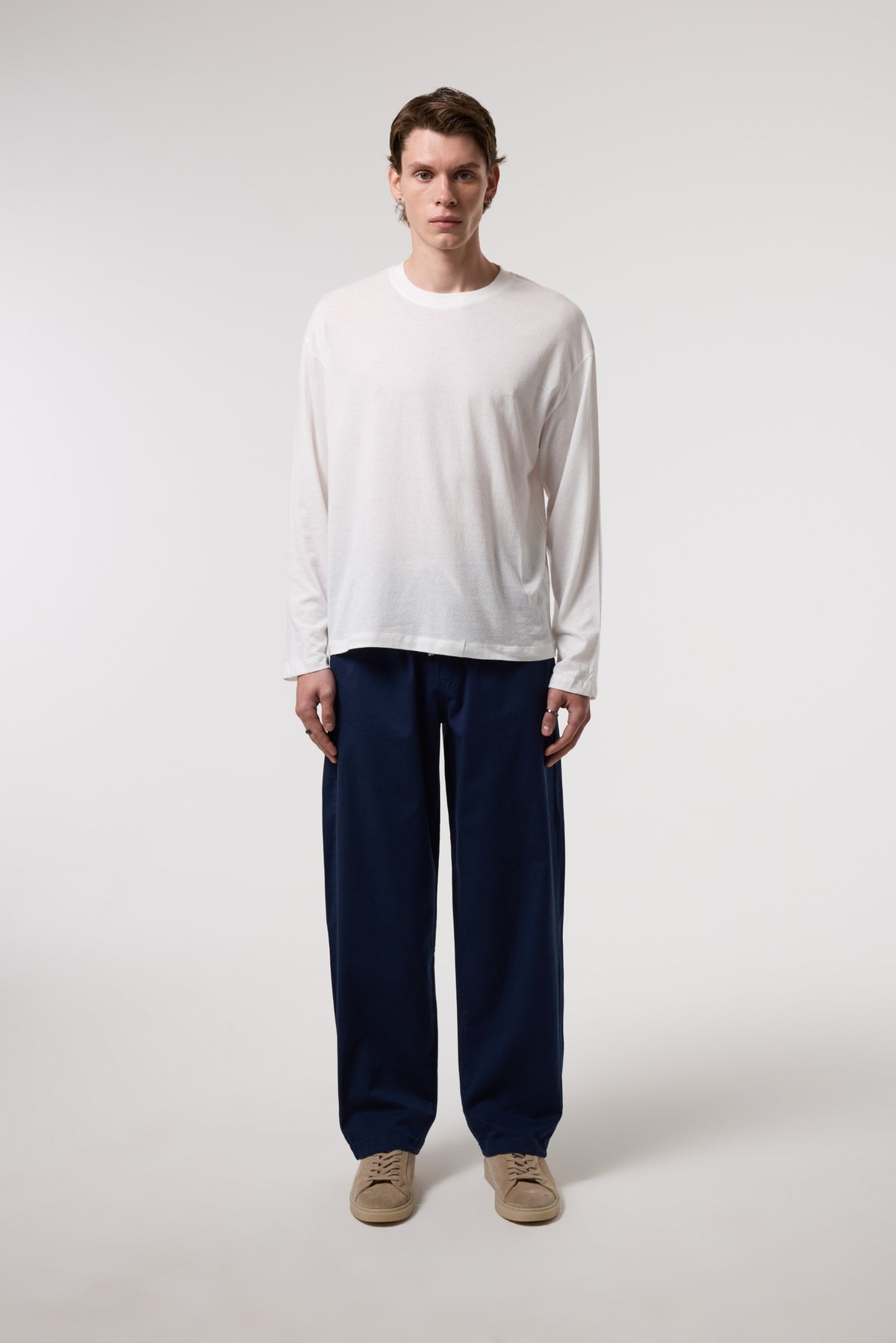 Beli Bağlamalı Gabardin Baggy Pantolon