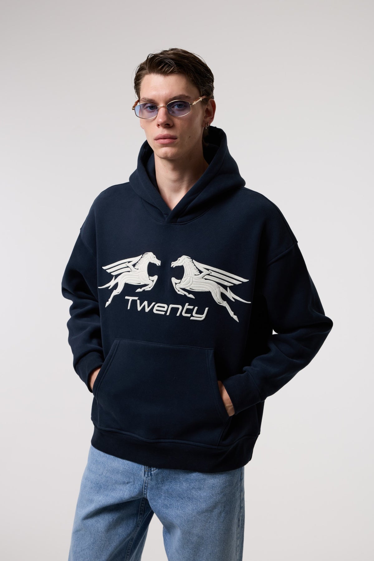Rölyef Grafik Baskılı Sweatshırt