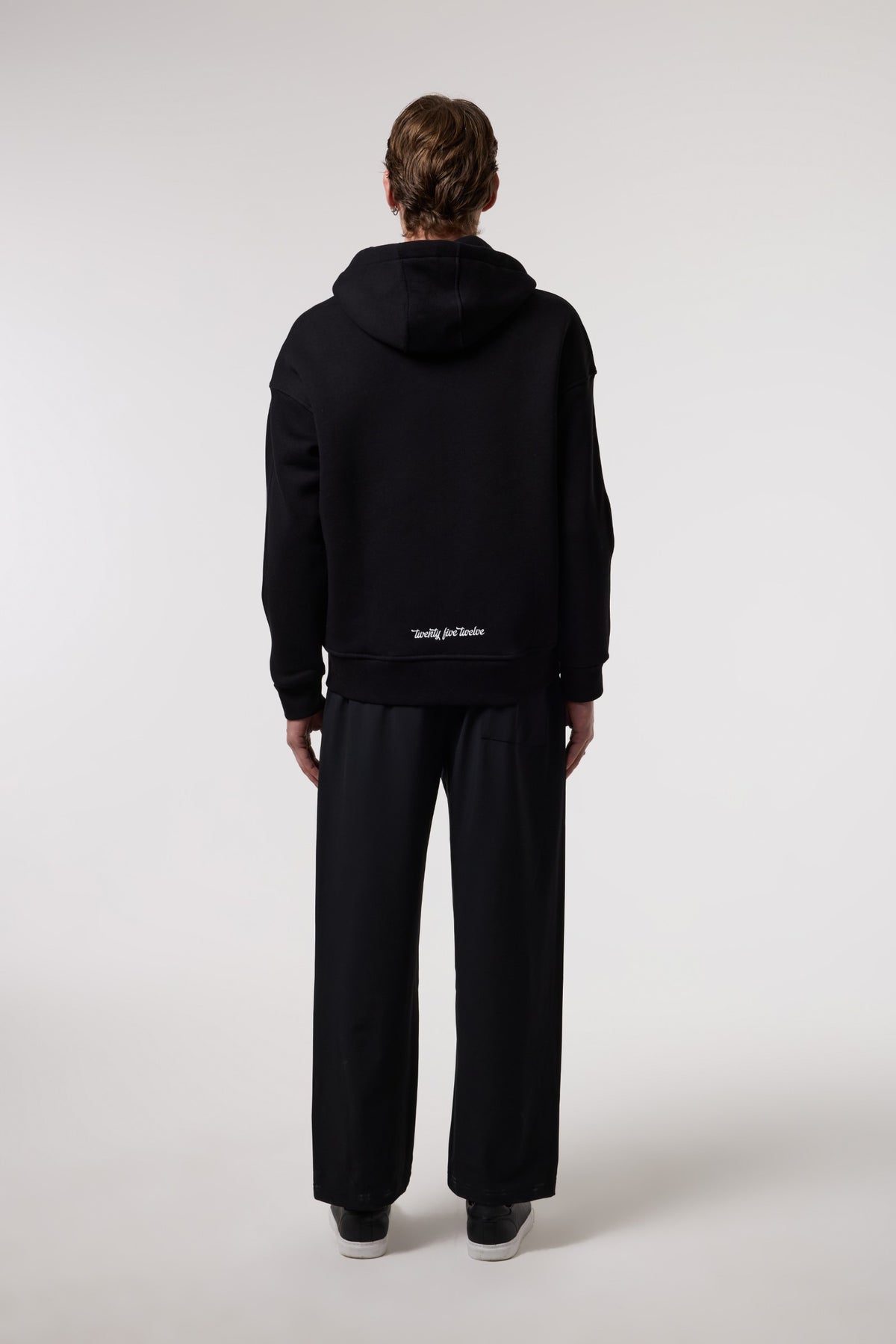 Nakış Detaylı Fermuarlı Oversize Hoodıe