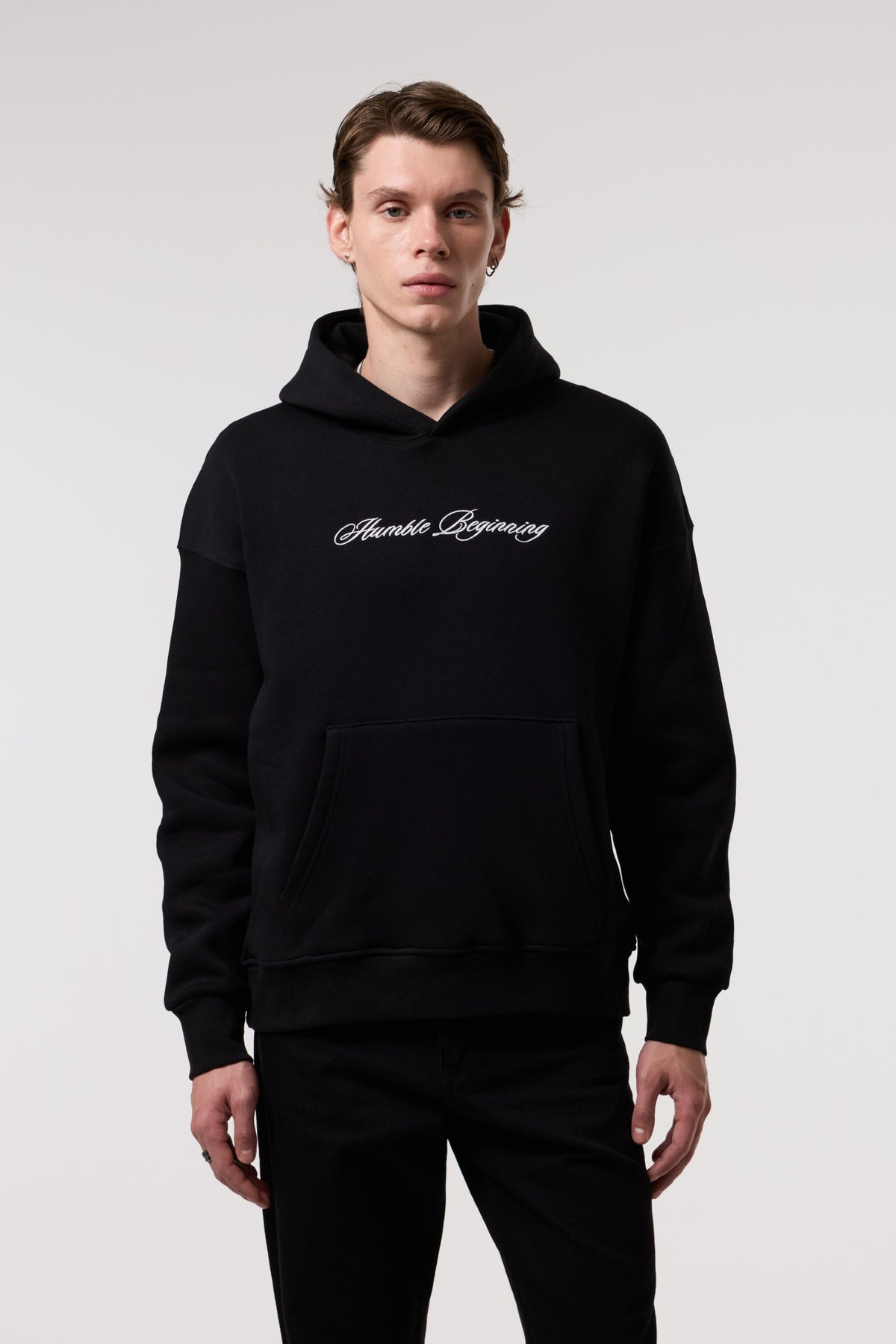 Etnik İllüstrasyonlu Kapüşonlu Sweatshırt