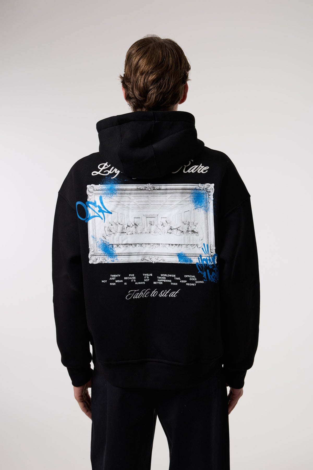 Sanat Baskılı Kapüşonlu Sweatshırt