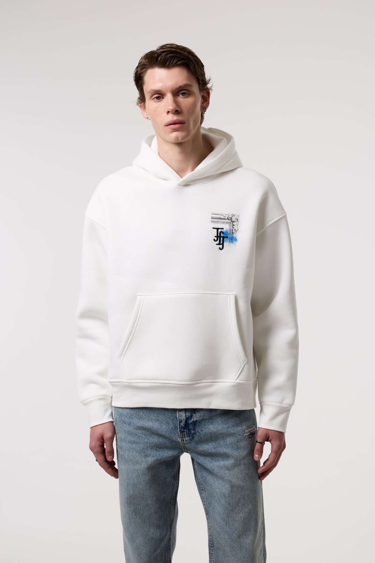 Sanat Baskılı Kapüşonlu Sweatshırt
