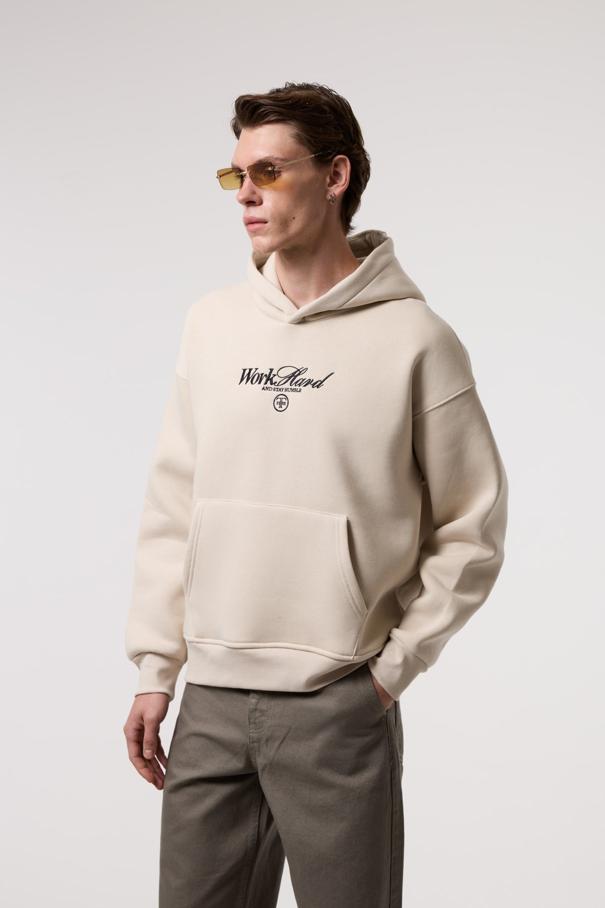 Oversize Old Money Baskılı Sweatshırt