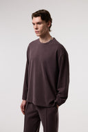 Dökümlü Relax Fıt Modal Sweatshırt