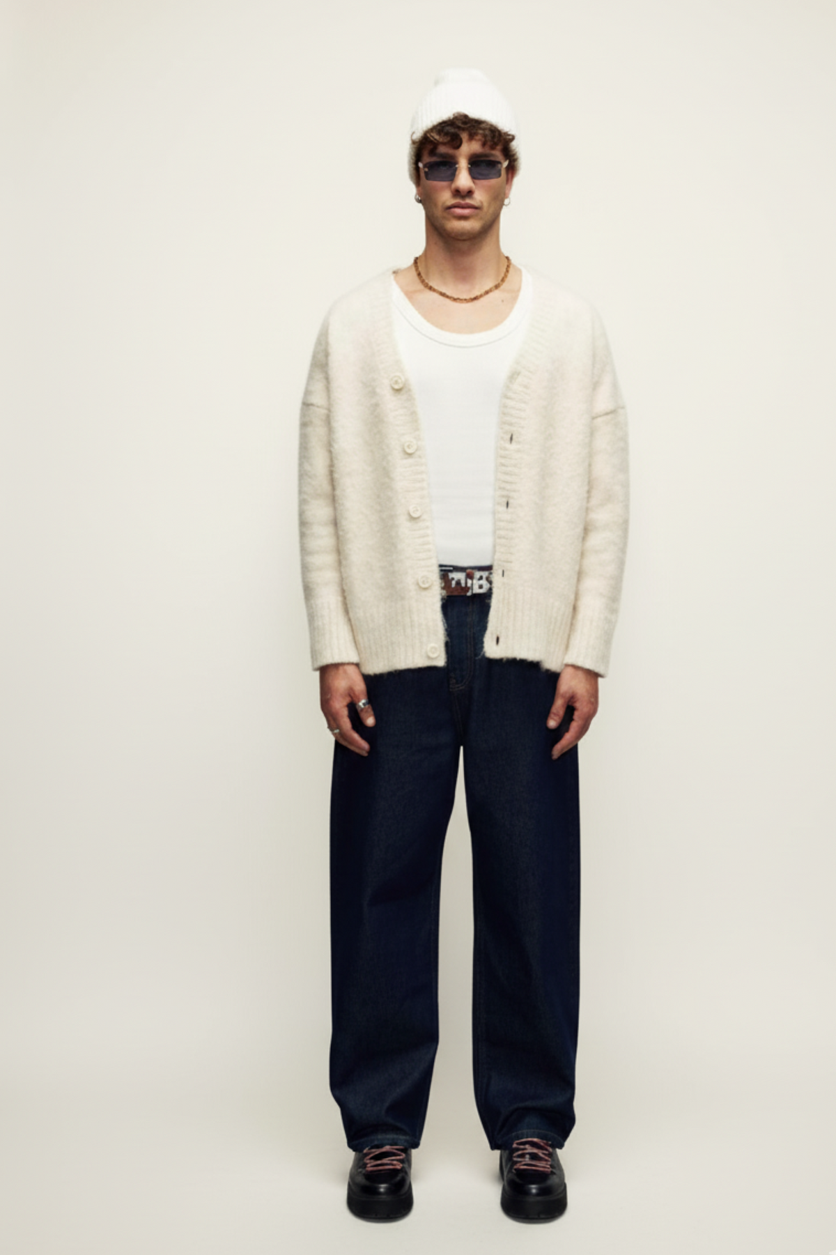 Loose Fit Düğmeli Hırka