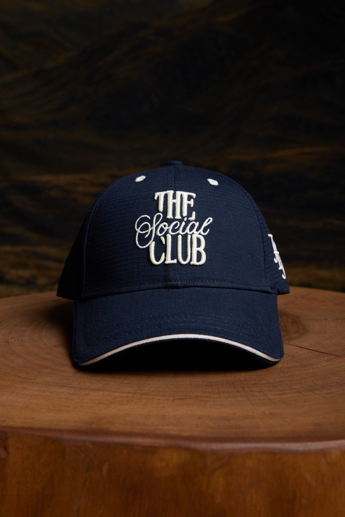 THE SOCIAL CLUB NAKIŞLI RIPSTOP ŞAPKA - LACİVERT