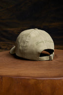 ICON LOGO NAKIŞLI SÜET ŞAPKA - HAKİ