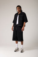 Dikiş Detay Denim Takım