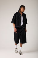 Dikiş Detay Denim Takım