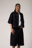 Dikiş Detay Denim Takım