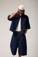 Dikiş Detay Denim Takım