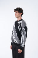 Abstract Desen Tüylü Oversize Kazak