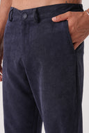 Relax Fit Beli Lastikli Kadife Pantolon