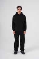 Basic Kanguru Cep Kapüşonlu Sweatshirt