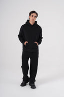 Basic Kanguru Cep Kapüşonlu Sweatshirt
