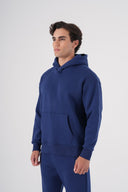 Basic Kanguru Cep Kapüşonlu Sweatshirt