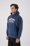 Yıkamalı Grafik Baskılı Kapüşonlu Sweatshirt
