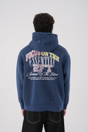 Yıkamalı Grafik Baskılı Kapüşonlu Sweatshirt