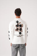 Kontrast Desenli Modern Sweatshirt