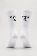 TWNTY 5 TWLV DOKUMA ÇORAP - BEYAZ