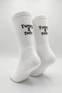 TWNTY 5 TWLV DOKUMA ÇORAP - BEYAZ