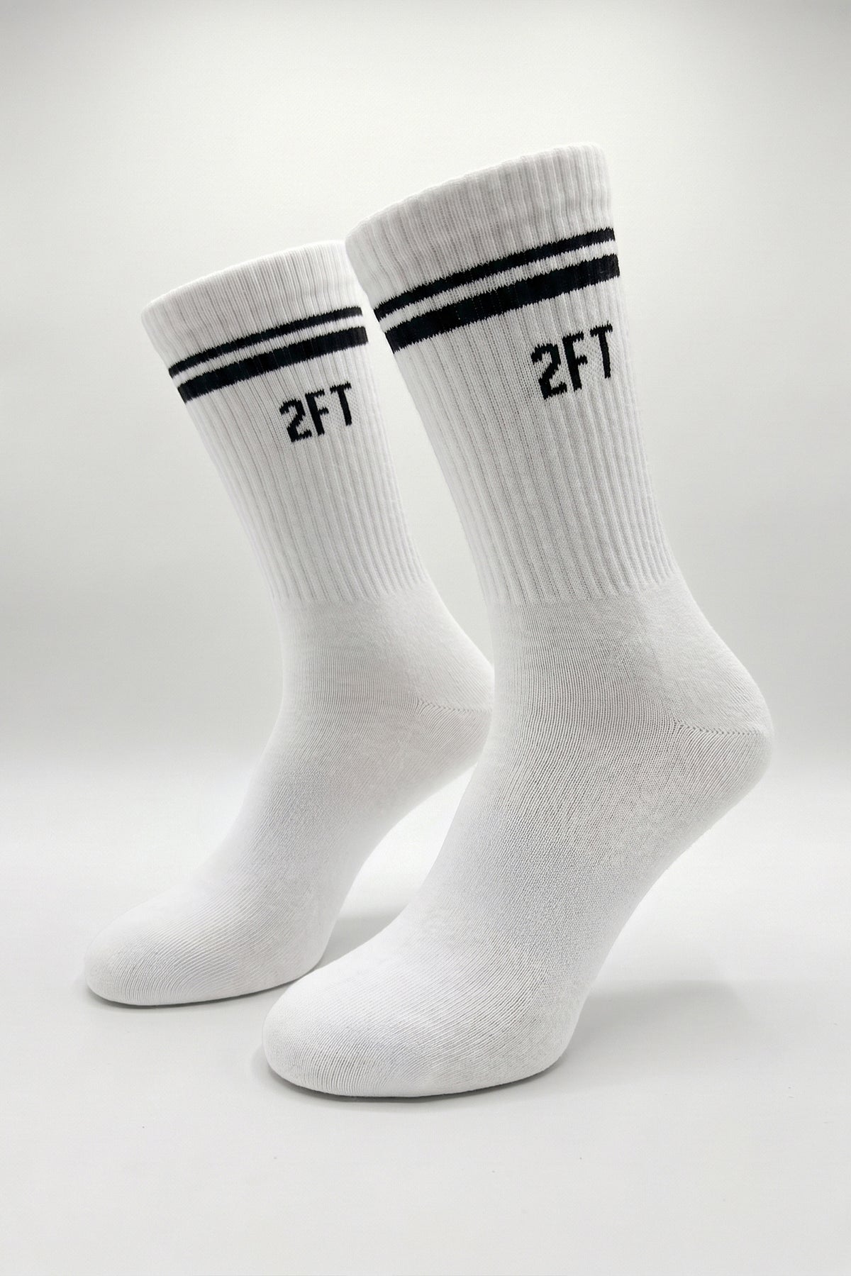 2FT LOGOLU FİTİLLİ ÇORAP - BEYAZ