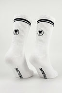 2FT ÇİFT ÇİZGİLİ FİTİLLİ ÇORAP - BEYAZ