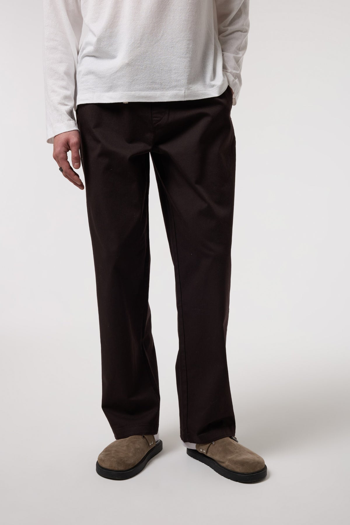 Beli Bağlamalı Gabardin Baggy Pantolon