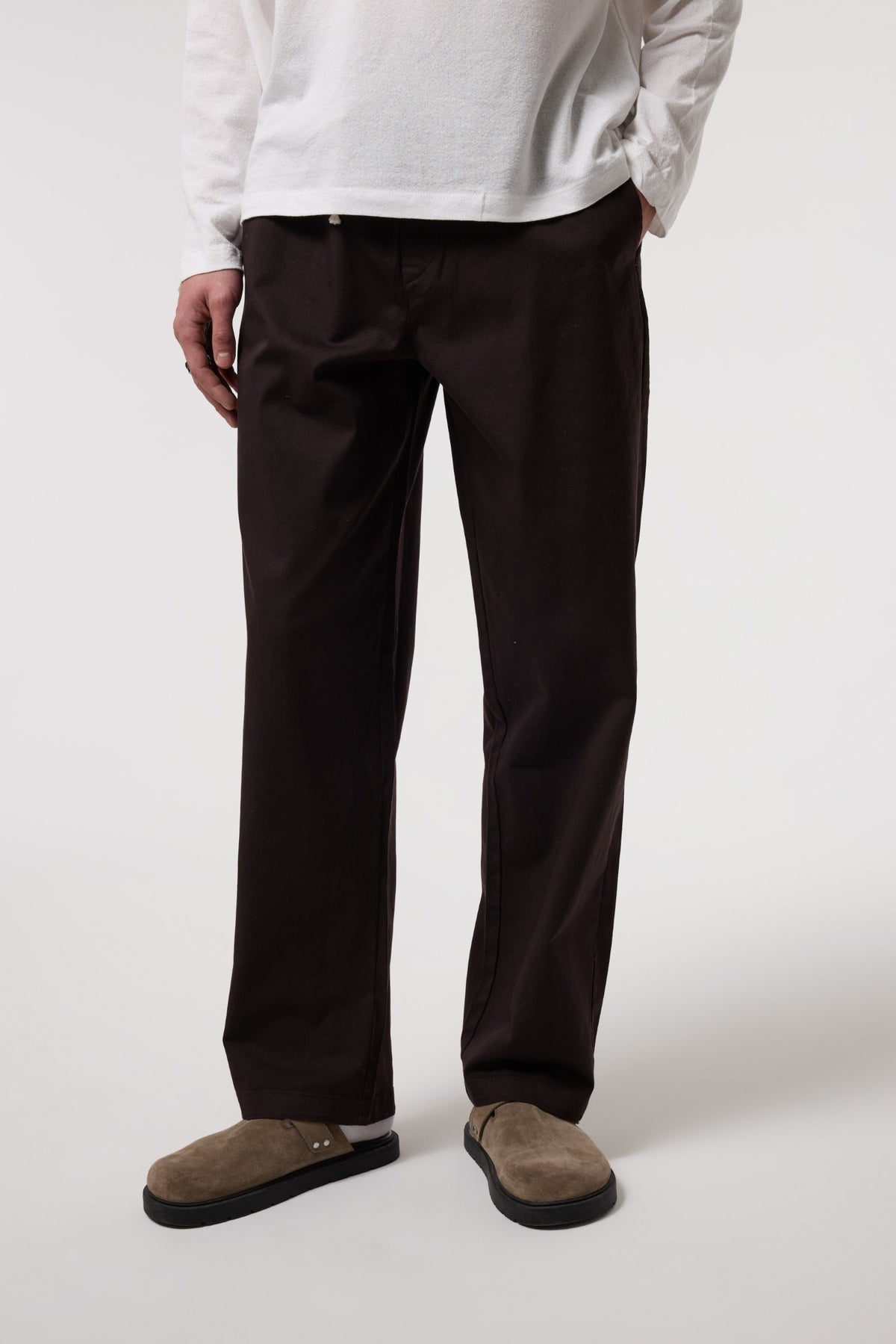 Beli Bağlamalı Gabardin Baggy Pantolon