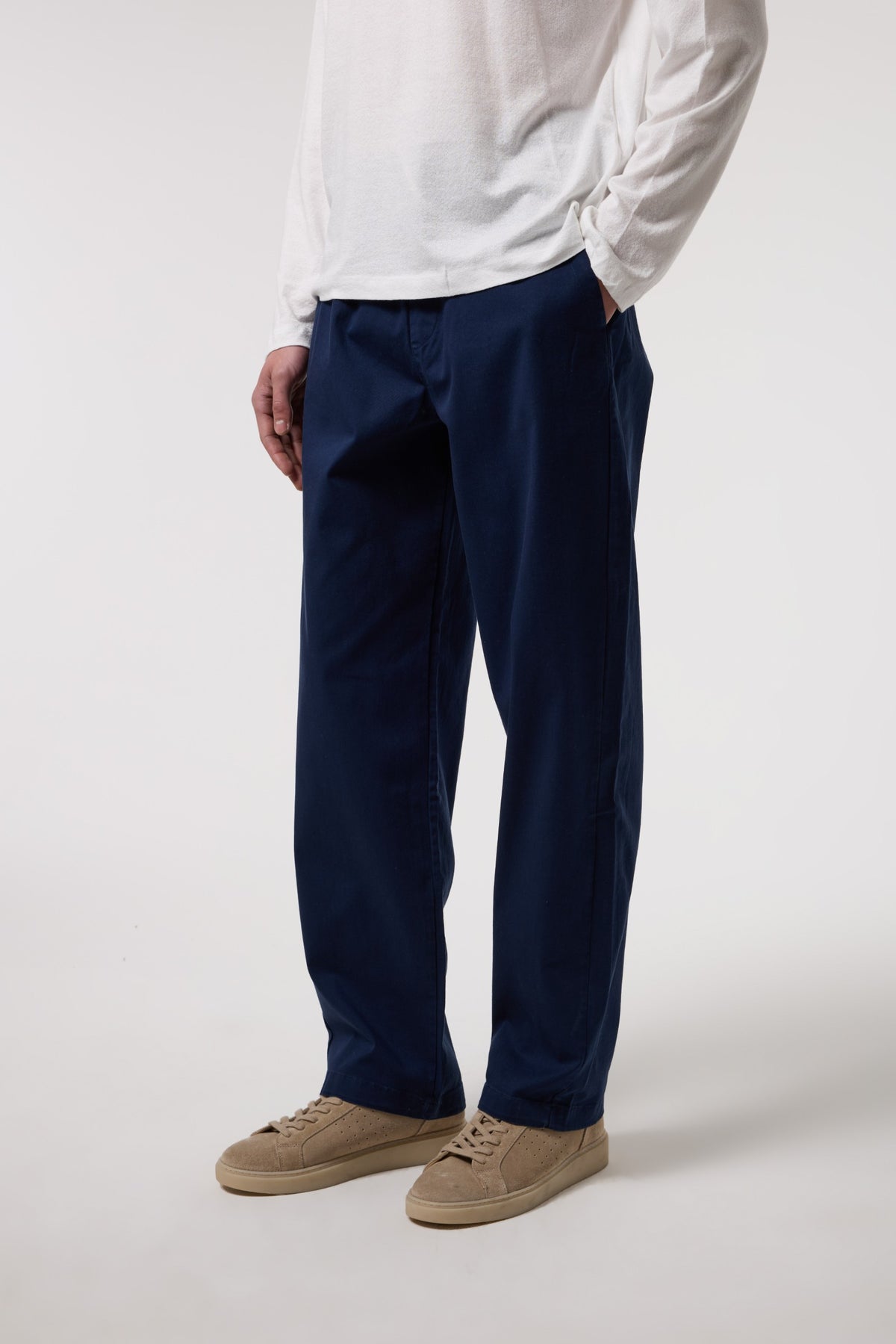 Beli Bağlamalı Gabardin Baggy Pantolon
