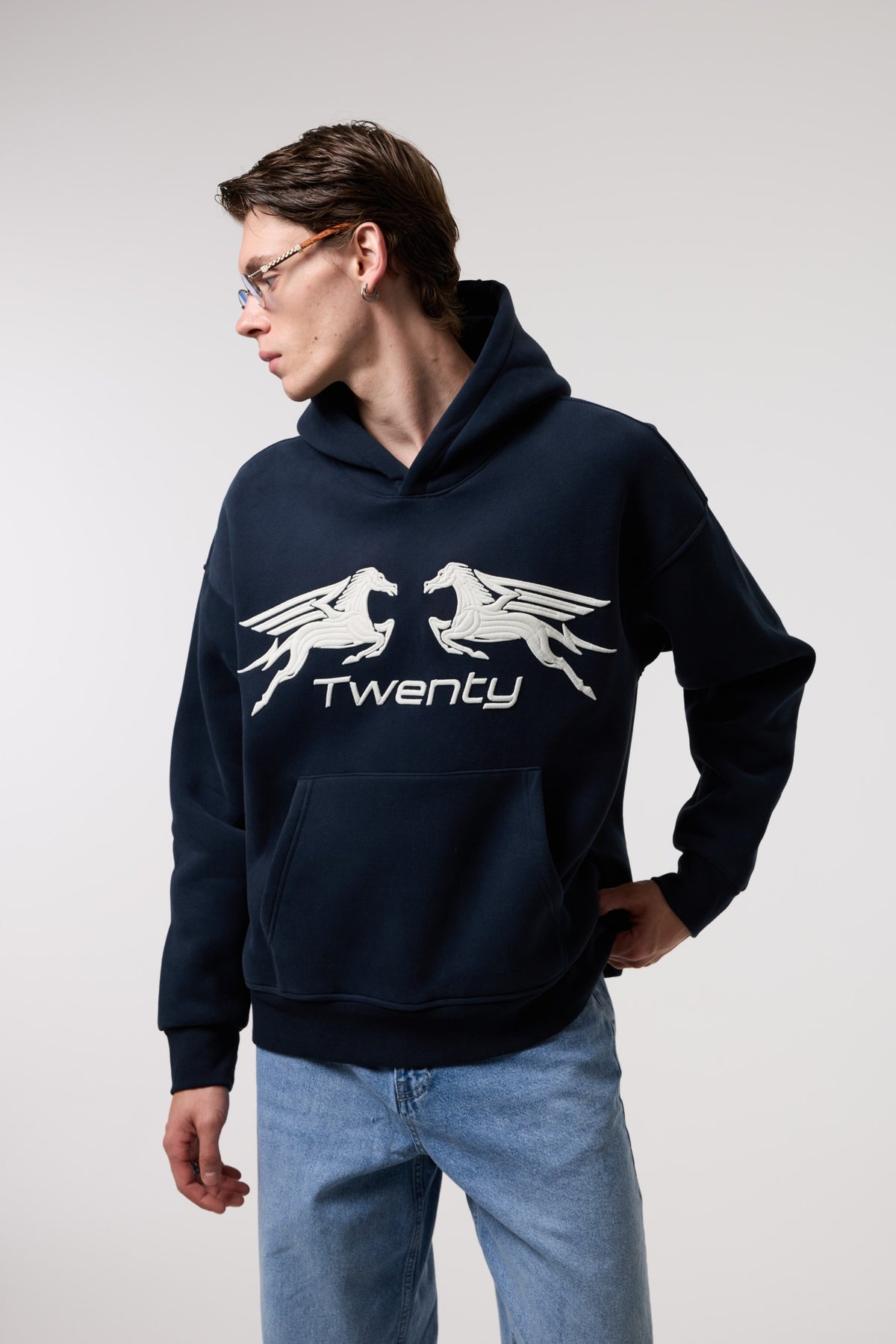 Rölyef Grafik Baskılı Sweatshırt
