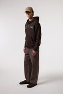 Nakış Detaylı Fermuarlı Oversize Hoodıe