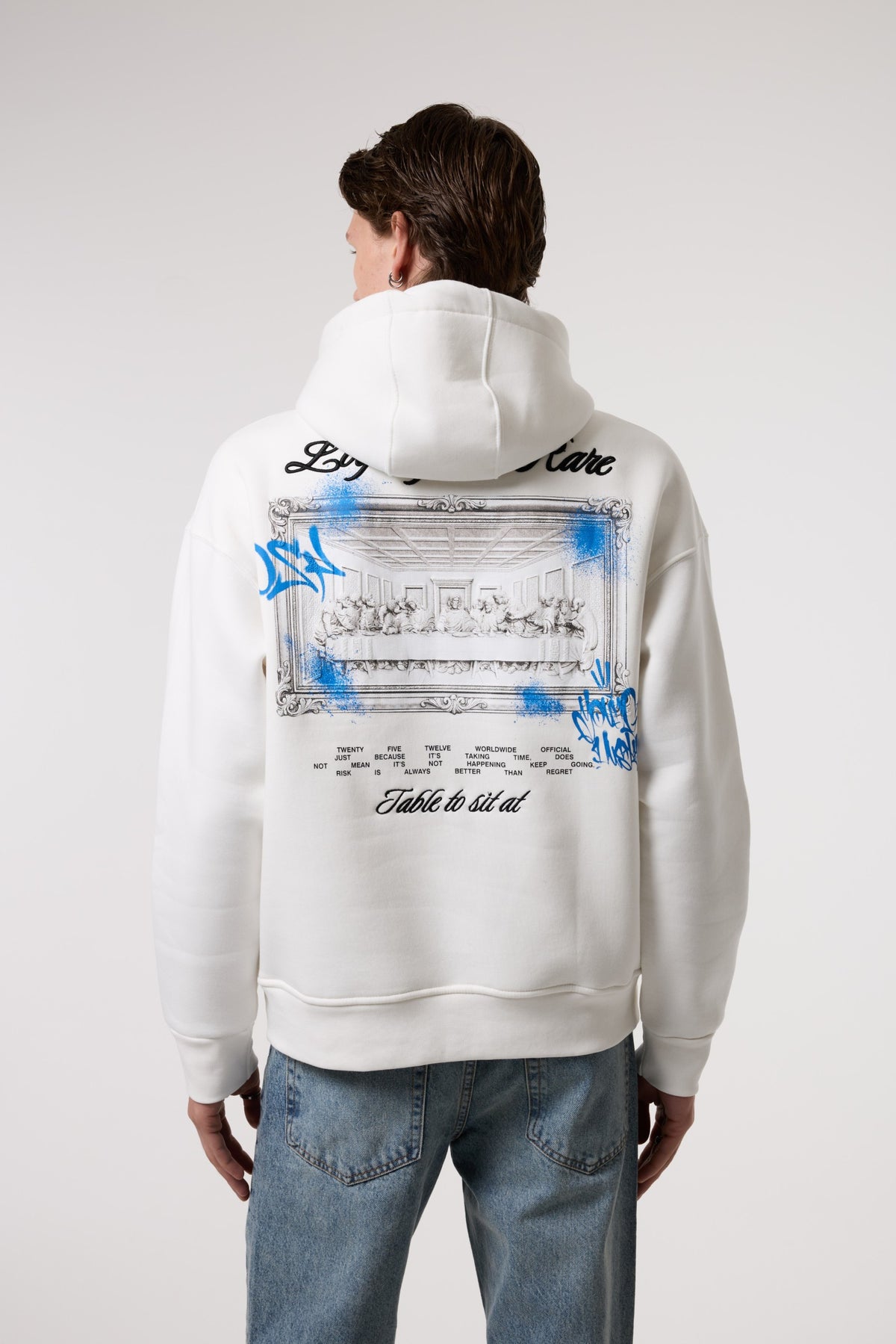 Sanat Baskılı Kapüşonlu Sweatshırt
