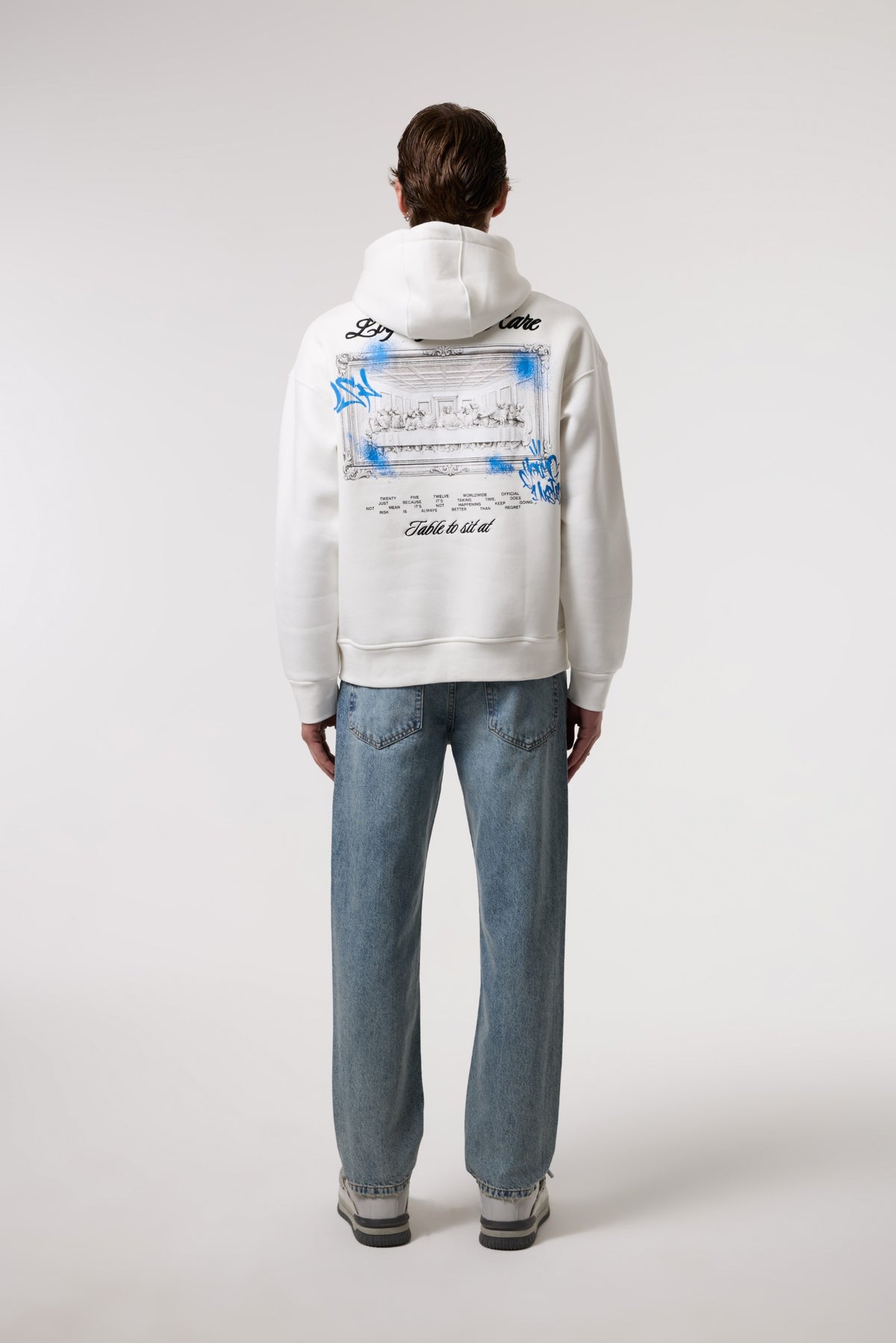 Sanat Baskılı Kapüşonlu Sweatshırt