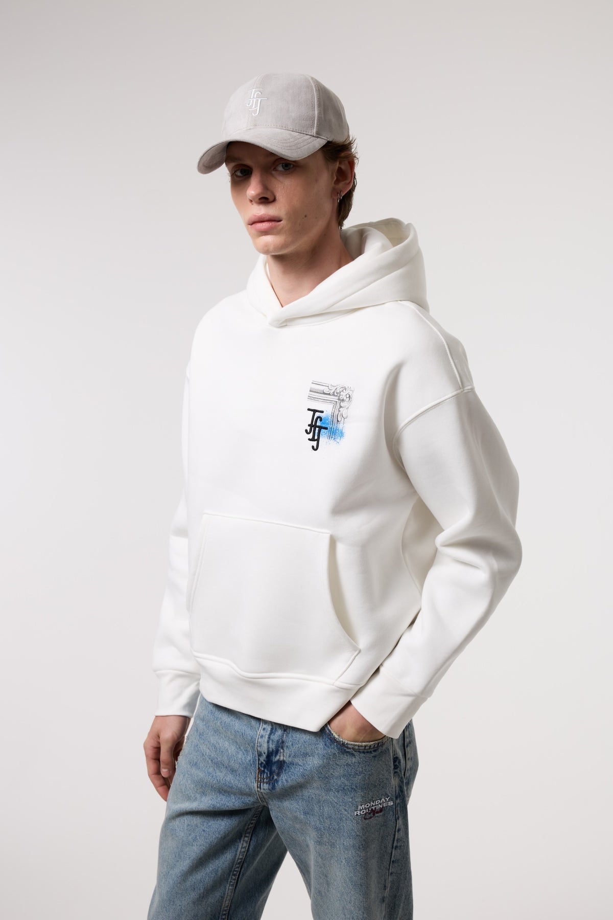 Sanat Baskılı Kapüşonlu Sweatshırt