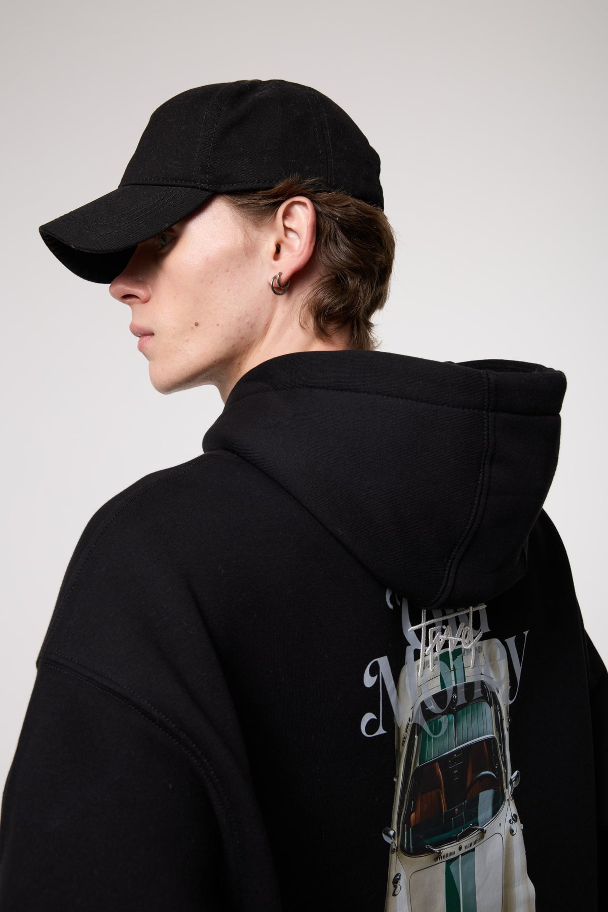 Oversize Old Money Baskılı Sweatshırt