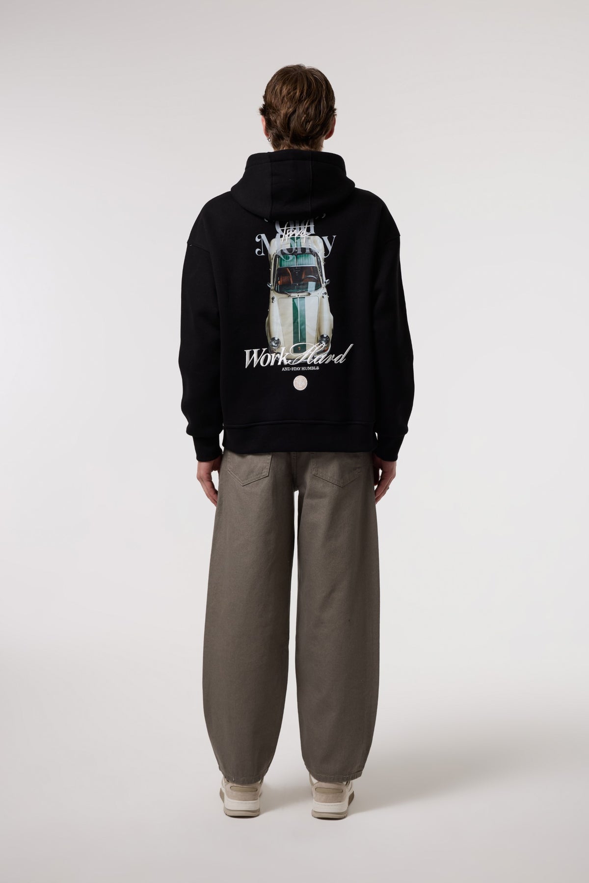 Oversize Old Money Baskılı Sweatshırt