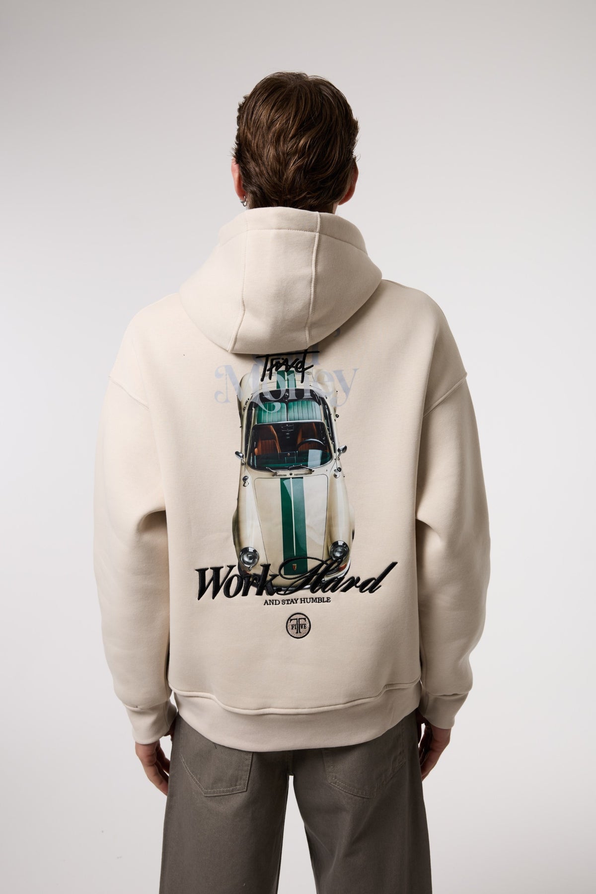 Oversize Old Money Baskılı Sweatshırt