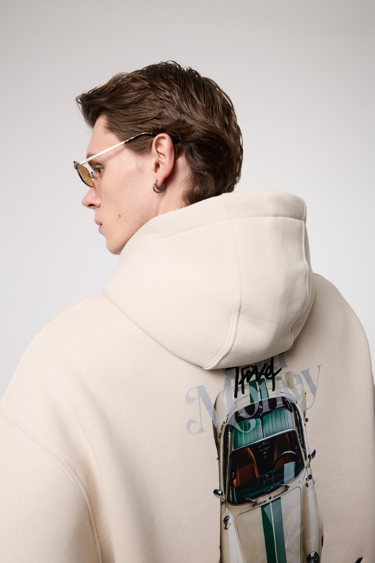 Oversize Old Money Baskılı Sweatshırt