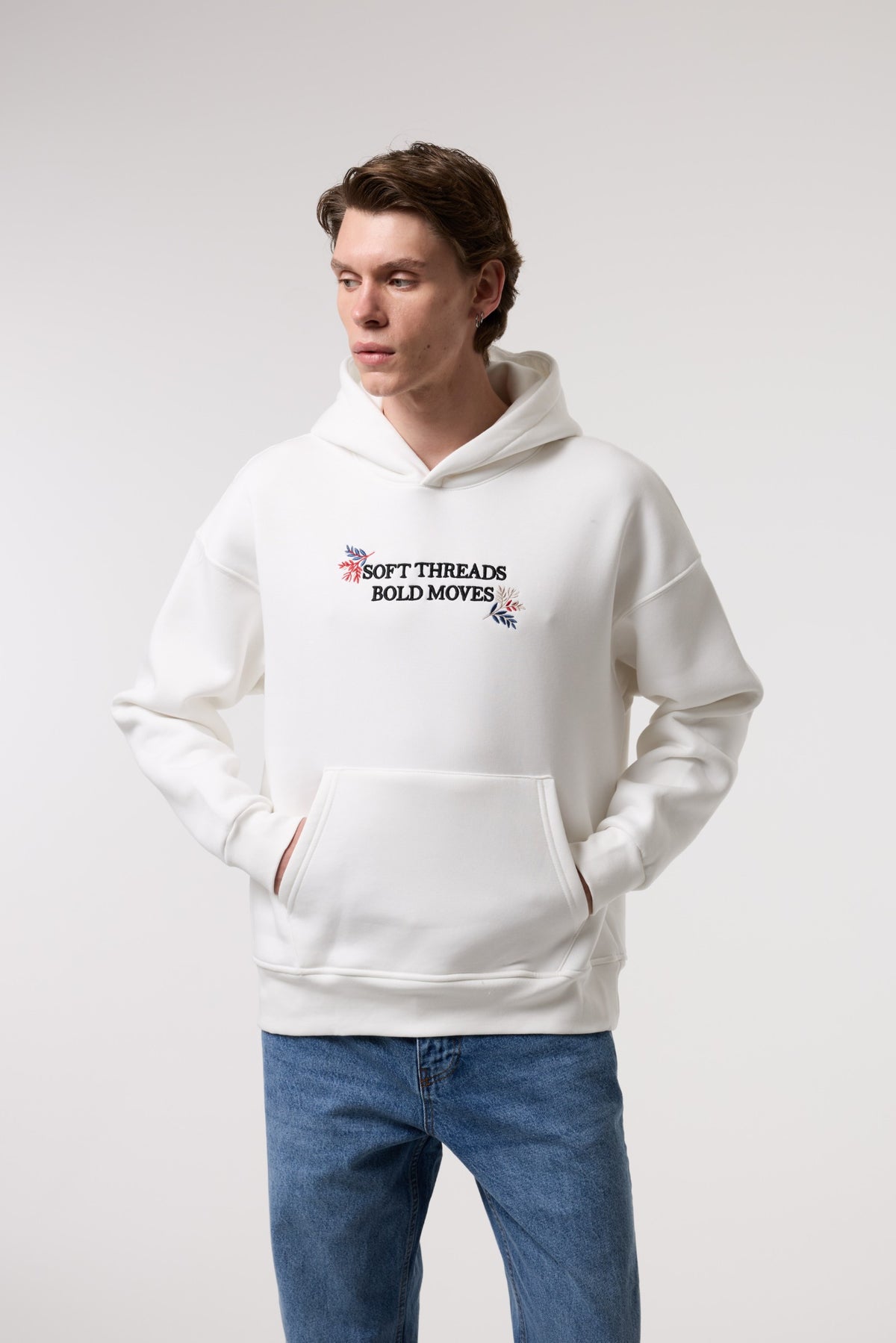 Sırtı Zar Baskılı Kapüşonlu Sweatshırt
