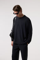 Dökümlü Relax Fıt Modal Sweatshırt