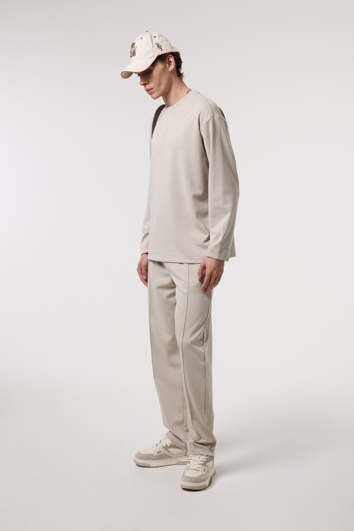Dökümlü Relax Fıt Modal Sweatshırt