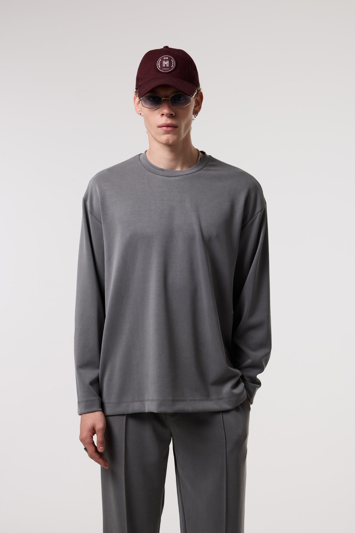 Dökümlü Relax Fıt Modal Sweatshırt