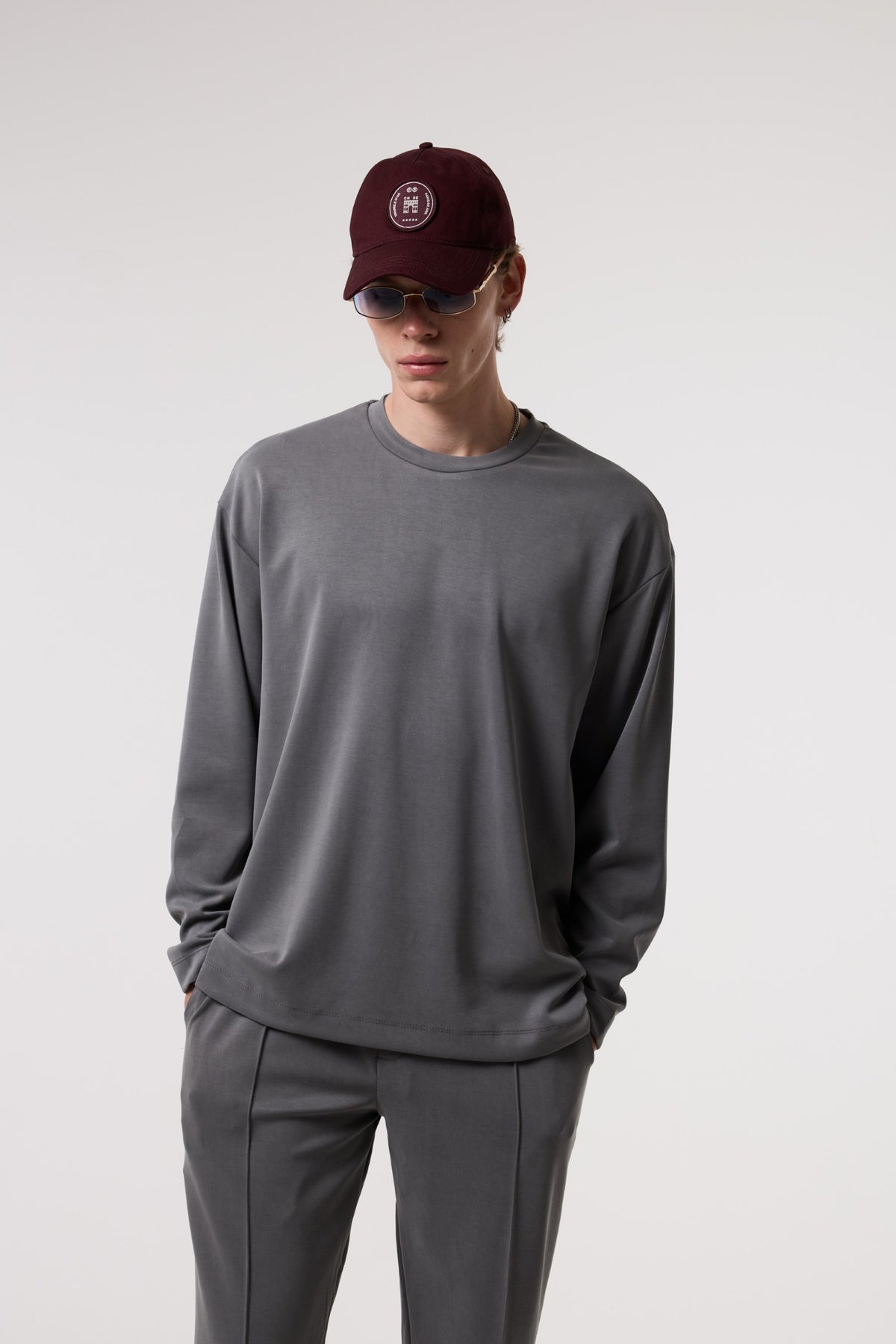 Dökümlü Relax Fıt Modal Sweatshırt