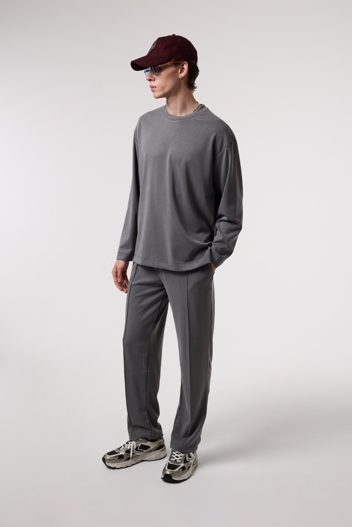 Dökümlü Relax Fıt Modal Sweatshırt