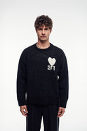 2Ft Nakışlı Triko Kazak